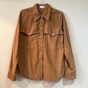 Aritzia Wilfred Tan Western Corduroy Shirt  - Medium